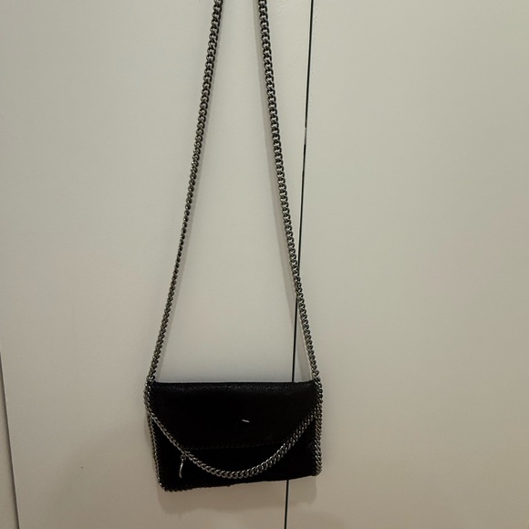 Stella McCartney Black Crossbody Bag with Silver Chain - Picture 5 of 5